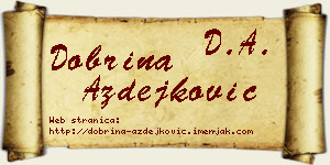 Dobrina Azdejković vizit kartica